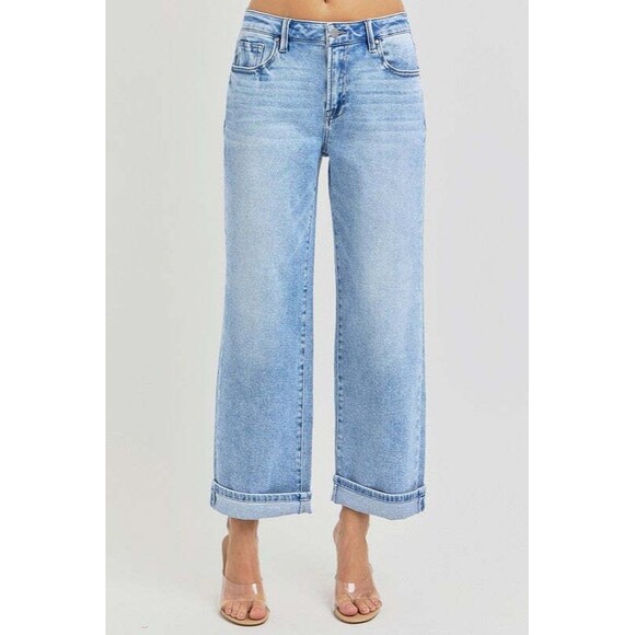 Risen Denim - RISEN Ankle Wide Leg Cuffed Jeans NWT